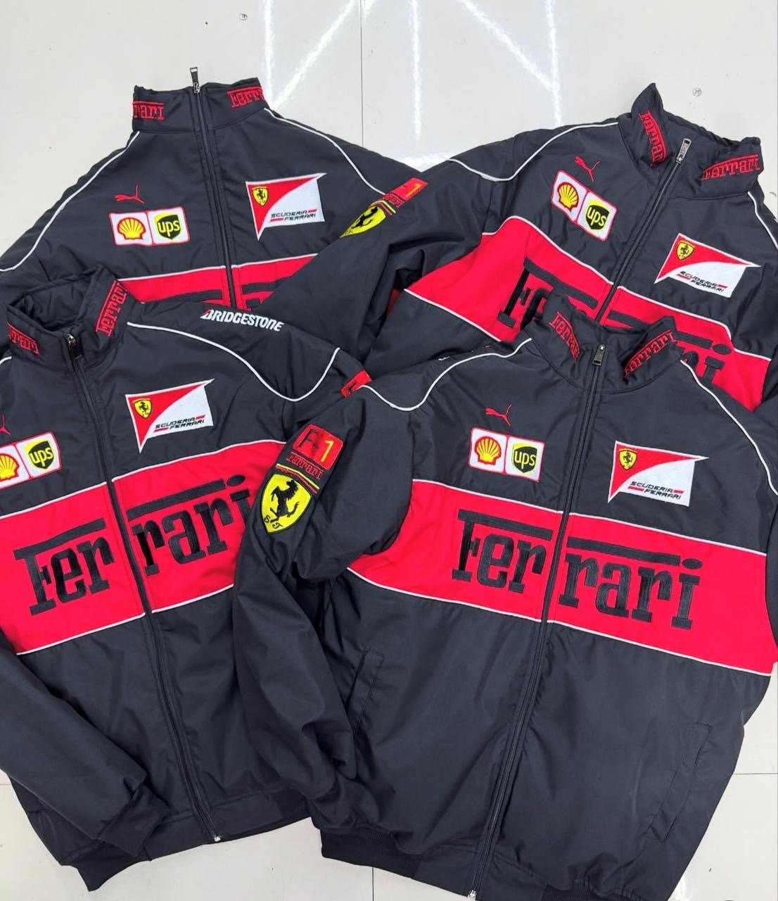Ferrari F1 Racing Black Jacket – Unisex Oversized Streetwear