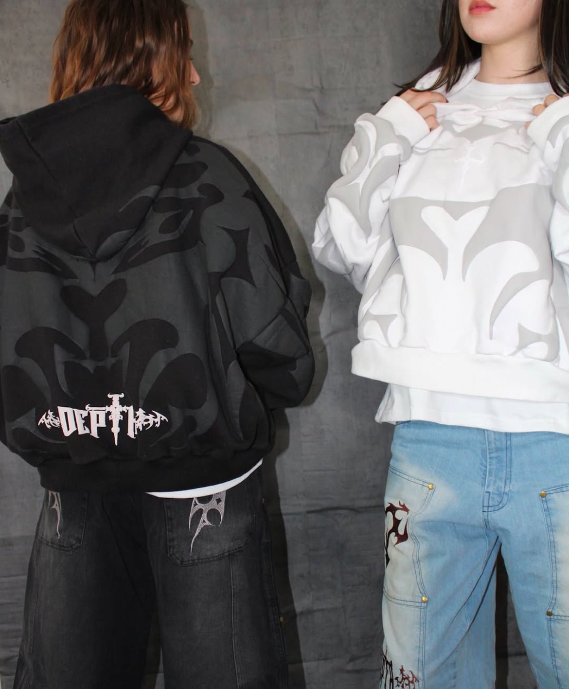 Ghost White Delta Hoodie - Warmsouls